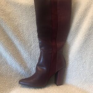 JustFab Deep Burgundy Heeled Boots
